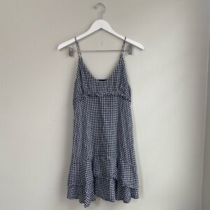 Rails Martina Black and White Gingham Mini Dress